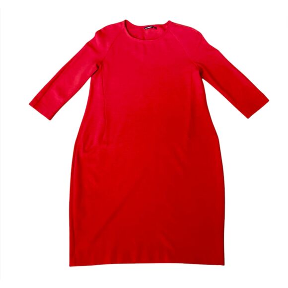 Marimekko RELLETYS Red Wool Blend 3/4 Sleeve A-Line Knee-Length Dress Size XS - Picture 12 of 12
